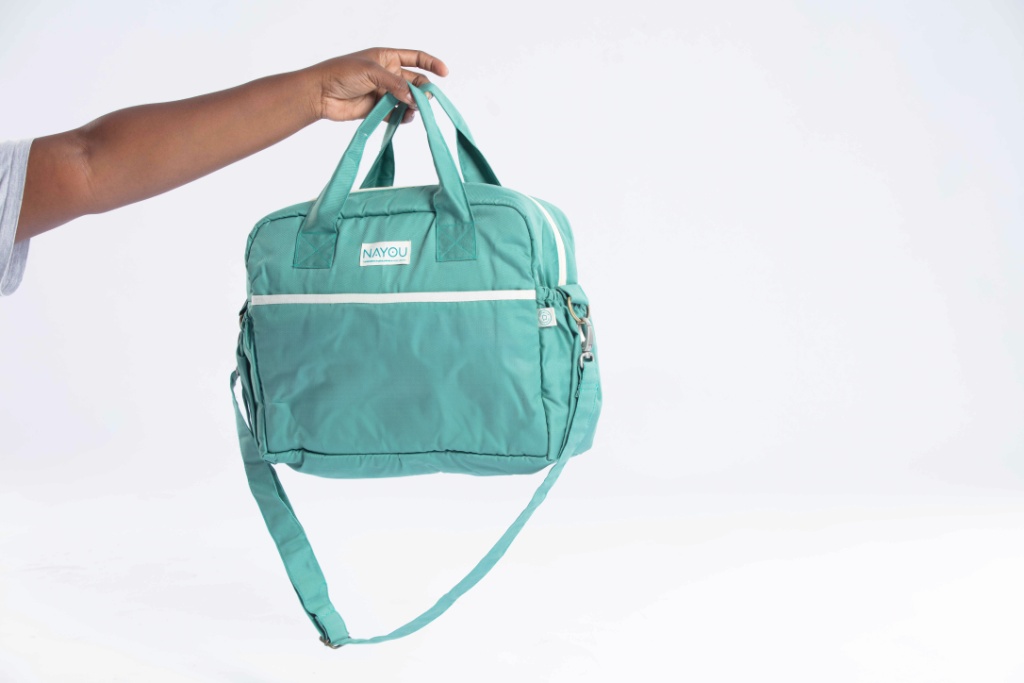 Sac à langer vert d'eau